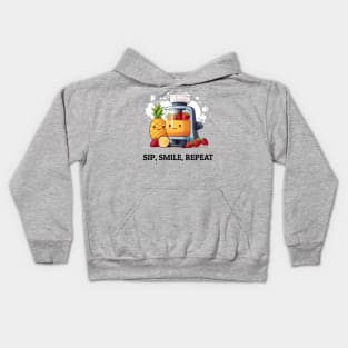 Fruit Juicer Sip, Smile, Repeat Funny Healthy Novelty Kids Hoodie